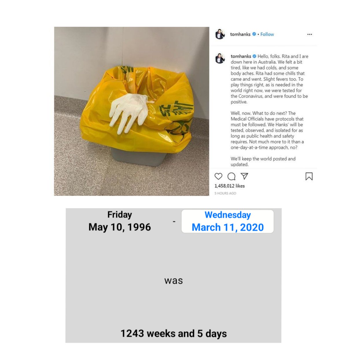 ZenOfMakaveli's tweet image. 5/10/1996

The Australian govt. introduces a nationwide 𝙗𝙖𝙣 on the private possession of both automatic &amp;amp; semi-automatic rifles

1243 weeks 5 days later

#TomHanks goes to #Australia to play his part in #Quarantine &amp;amp; 𝗔𝗨𝗦 becomes a cautionary tale #HANX

𝟭-𝟮-𝟯-𝟰-𝟱