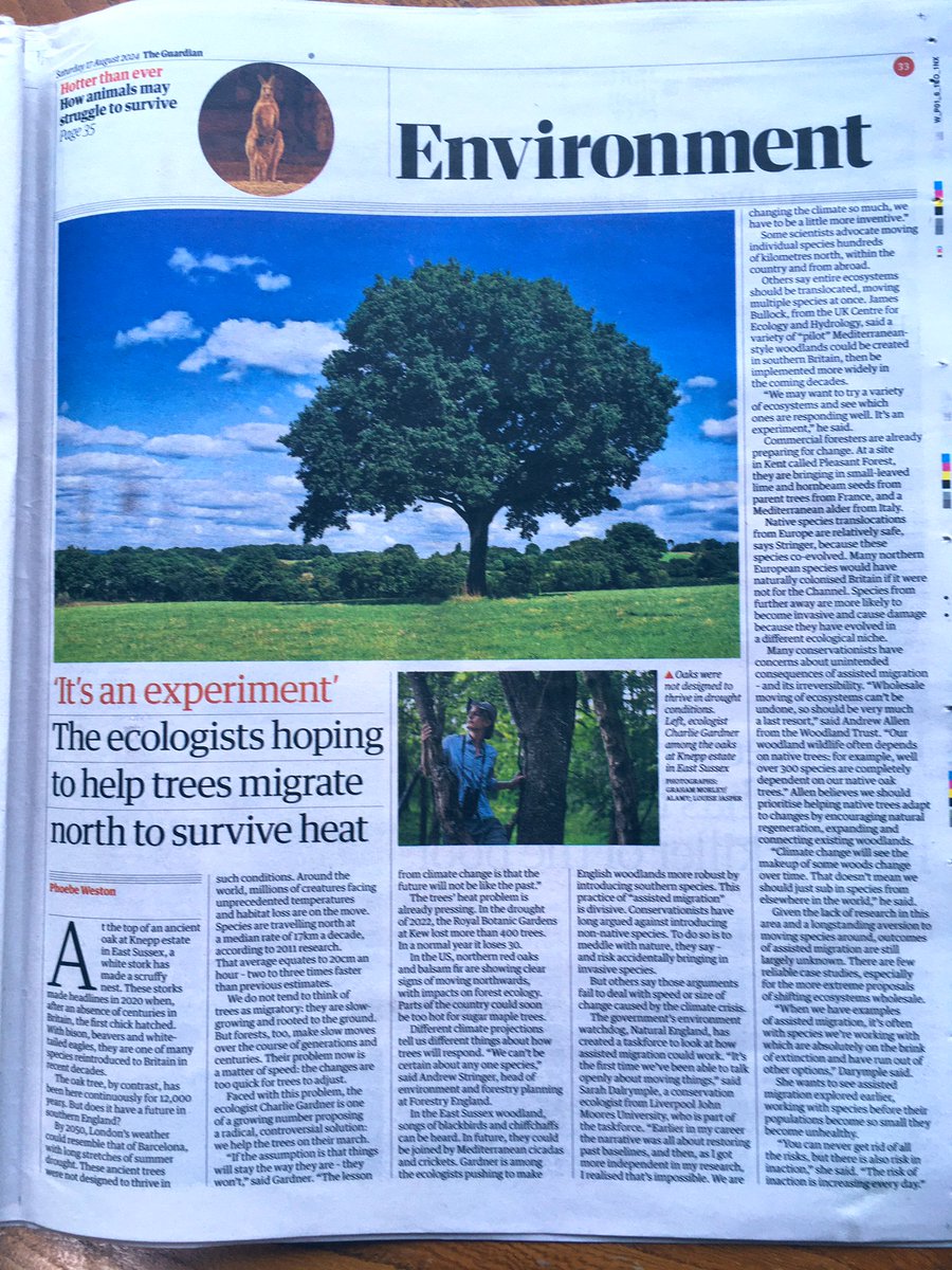 Today in the Guardian, I &amp; other ecologists (<a href="/CharlieJGardner/">Dr Charlie Gardner (also on the blue place)</a>) argue for assisted colonisation (aka assisted migration) to allow UK ecosystems &amp; species cope with rapid climate change

We’ve got to start addressing these issues rather than just pushing them to one side