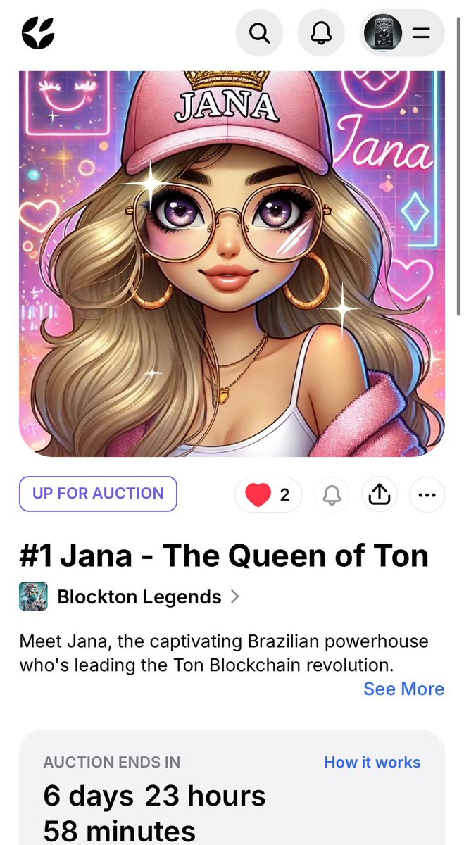 Tajudeen_10's tweet photo. EXCITING AUCTION ALERT! π¨
Bidding starts at 1 TON! Don't miss out! π€
You might also love this: @TheJanaNFT , courtesy of @Blockton_ π₯π₯ These guys are on fire!
Get ready to bid and join the action! #TONauction #blockton #jananft" https://t.co/rBPuN7GKIh