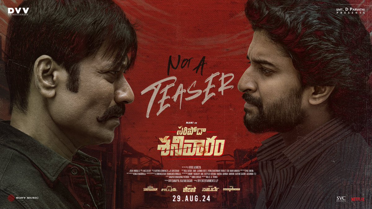 nameisjosh20's tweet photo. Mana #NotATeaser Double ismart ki Mr Bachchan ki add chesar anta ga 🥵
Ma frnd gadu msg chesi hype ekkisthunnad🥵🥵
1min 30 seconds ke alladi pothe Ela????
29th na #SaripodhaaSanivaaram  chusaka #PotharuMothamPotharu https://t.co/4XggokwGj3