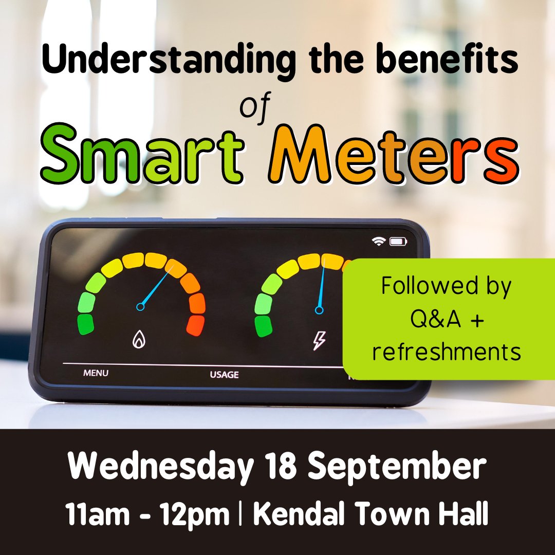 Futureproof Cumbria (@cafstweets) on Twitter photo Join us on the 18 September in #Kendal to get your questions answered about #SmartMeters. We'll have demonstration equipment, including items suitable for those with hearing or sight loss, and experts will be on hand. With <a href="/NEA_UKCharity/">National Energy Action</a>
Find out more ┠cafs.org.uk/events/?civiwp⦠Join us on the 18 September in #Kendal to get your questions answered about #SmartMeters. We'll have demonstration equipment, including items suitable for those with hearing or sight loss, and experts will be on hand. With <a href="/NEA_UKCharity/">National Energy Action</a>
Find out more ā” cafs.org.uk/events/?civiwpā¦
