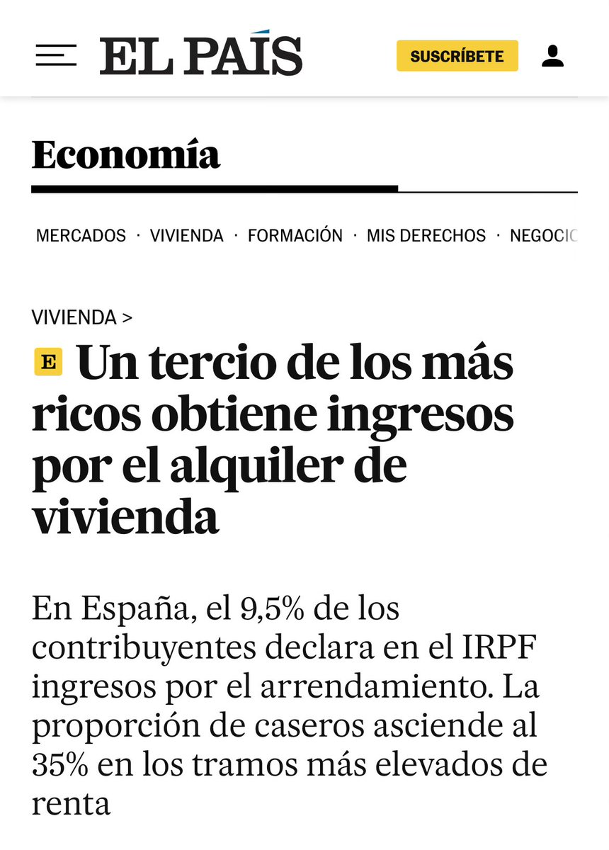 manuelabergerot's tweet photo. El mercado del alquiler es una máquina de desigualdad y malestar.

Le vamos a declarar la guerra al rentismo inmobiliario. https://t.co/1AVga0wNvc