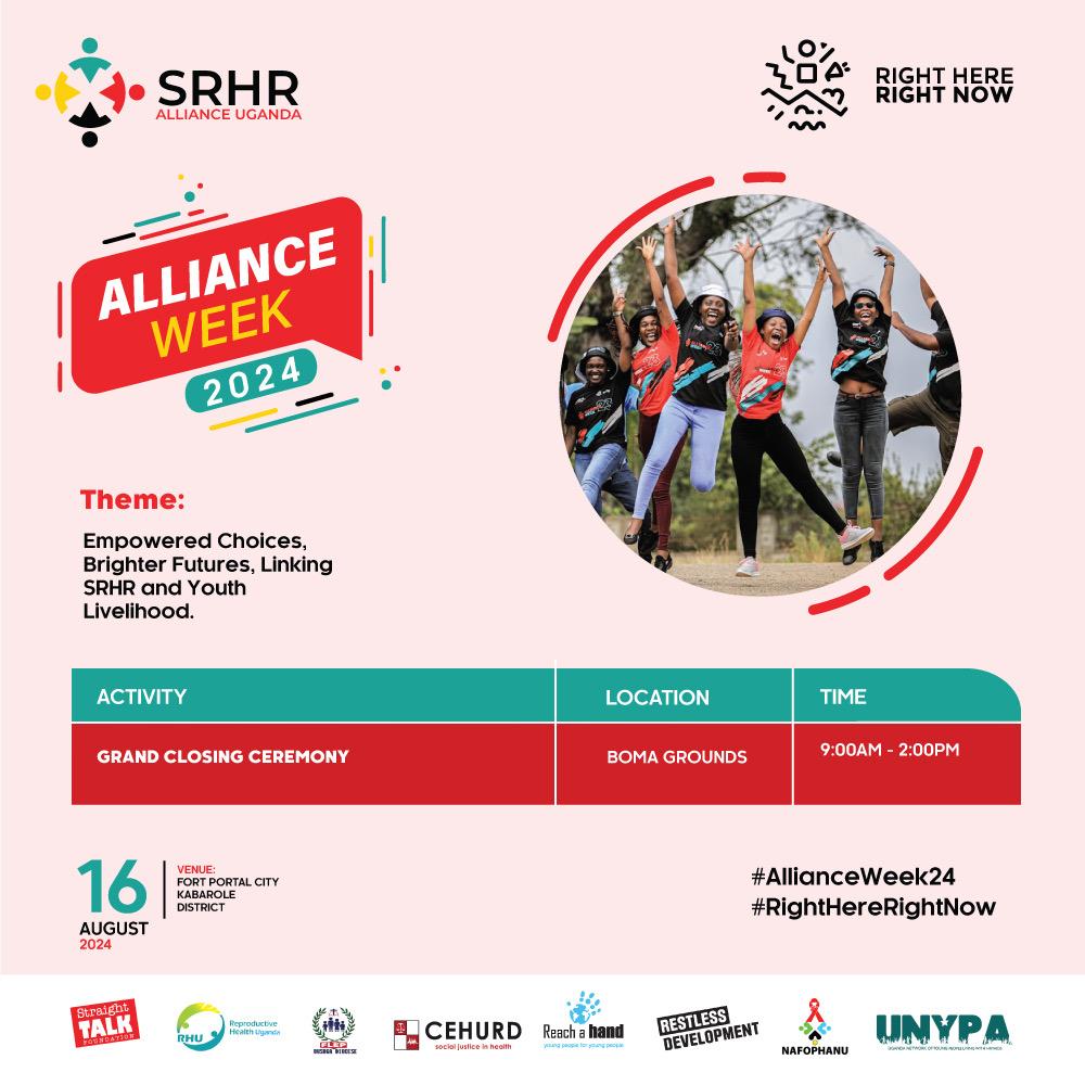 MwizaSophy's tweet photo. Yesterday marked the end of the #AllianceWeek24 organised by @SRHRAllianceUg and it's partners.
The day ended with a grand ceremony at Boma grounds. #SRHR4All https://t.co/ZlpuwNa7CR