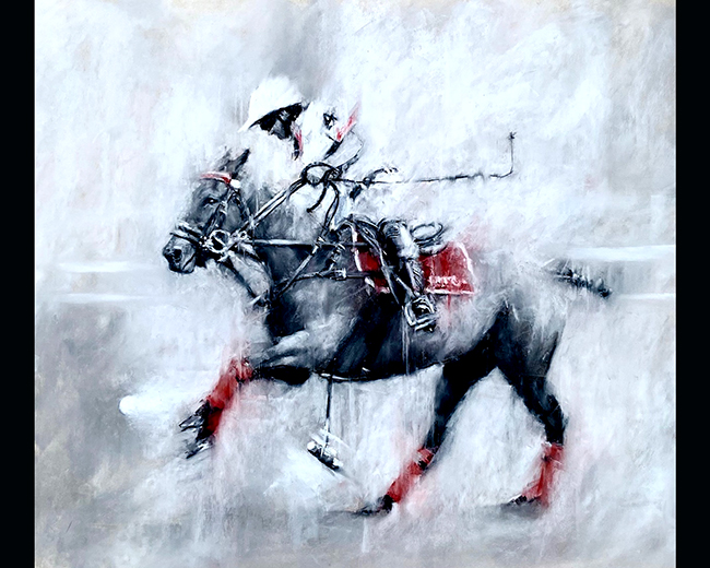 'Polo1' - First painting from a recent holiday in France. <a href="/PoloDeauville/">Polo de Deauville</a>