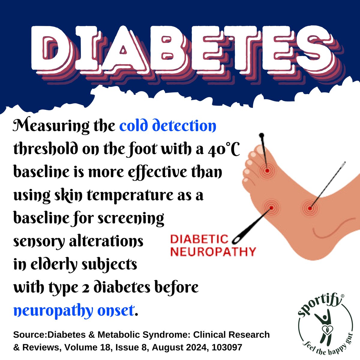 SportifyG's tweet photo. The sensitivity of the method at 40ยฐC appears to be better than the method based on skin temperature.
#DiabeticPeripheralNeuropathy #DPN #DiabeticNeuropathy #FOOT
#Diabetes #DiabetesManagement #HbA1c
https://t.co/ahwvW4lo3v
https://t.co/rUy8qXNoC6
#SportifyCelkey https://t.co/JFvUYWIrLq