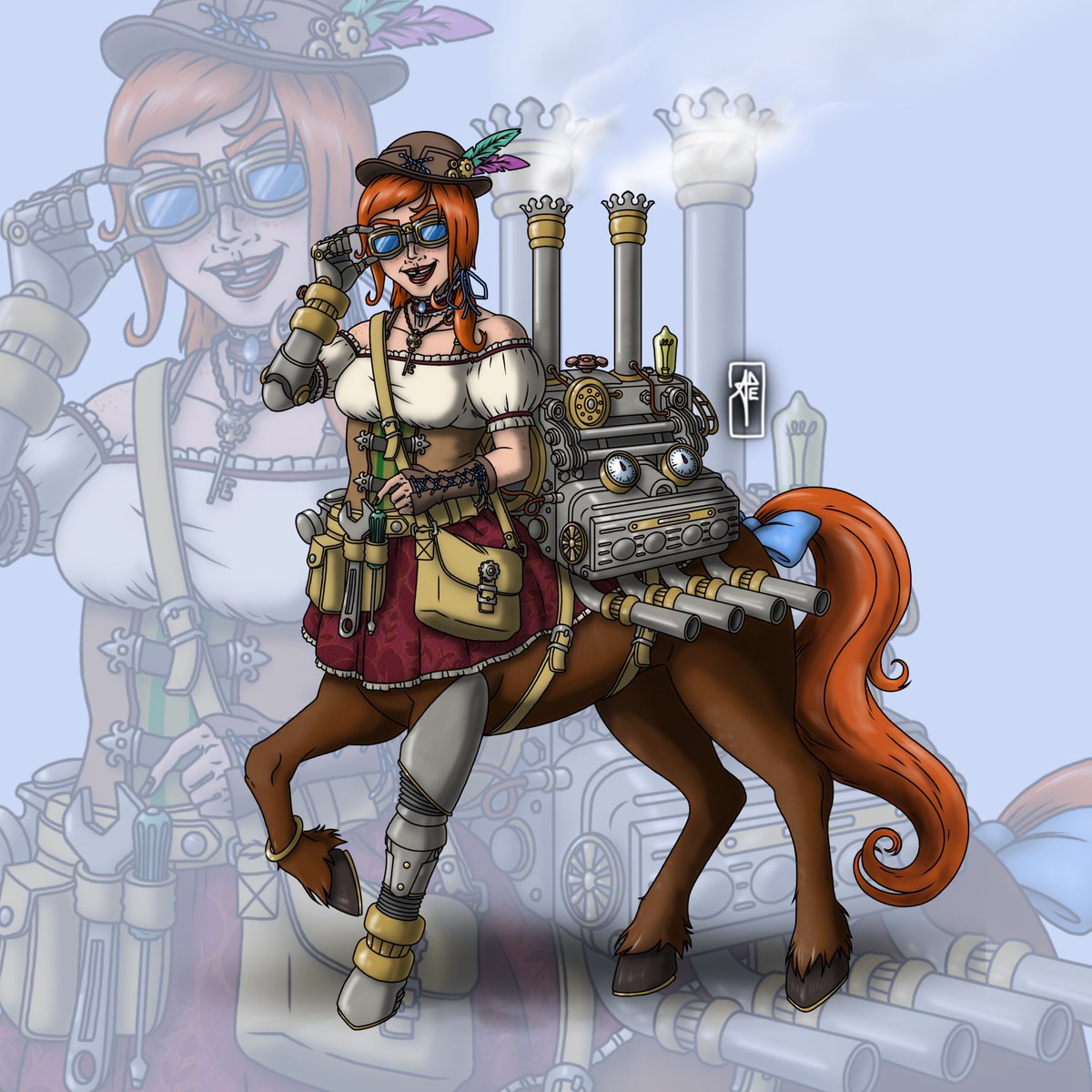 AbemusAde's tweet photo. “Allora… pronti a partire?” 🛠️🐎⚙️

#dnd #dungeonsanddragons #dungeon #fantasy #fantasyworld #fantasyart #fantasyillustration #fantasypinup #pinup #centaur #centaurartificer #artificer #artillerist #artificerartillerist #engine
#procreate #digitalart https://t.co/u3s65CiIIw