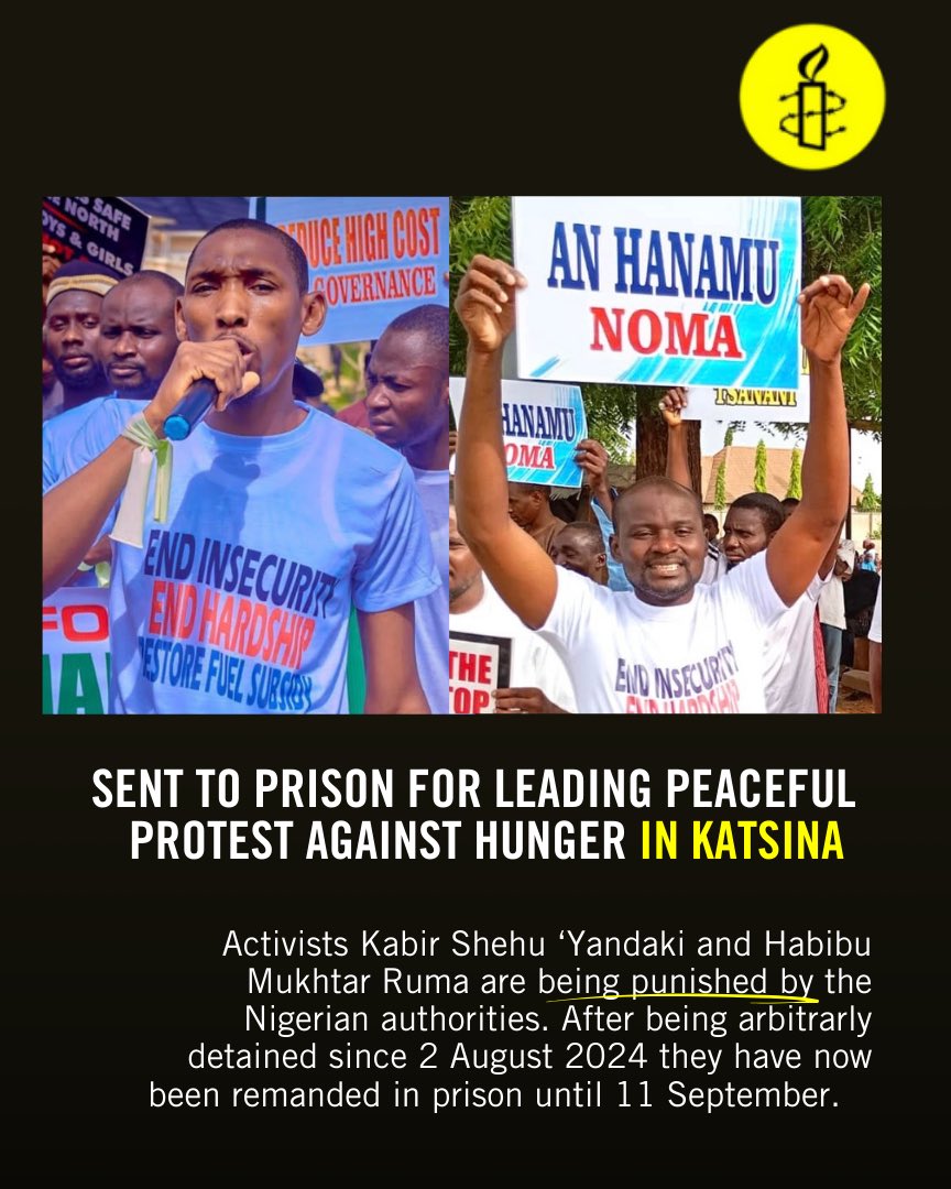 Citizen_SYusuf's tweet photo. Dear my fellow comrades kindly join us for peaceful protest. Let's Match to Federal High Court for demanding #Justice for all the arrested protesters nation wide.
Peaceful protest it's not a crime
#Justice4allProtesters
#EndBadGovernanceInNigeria
#FearlessInOctober
#1thOctober24 https://t.co/iVGdV16Zxu