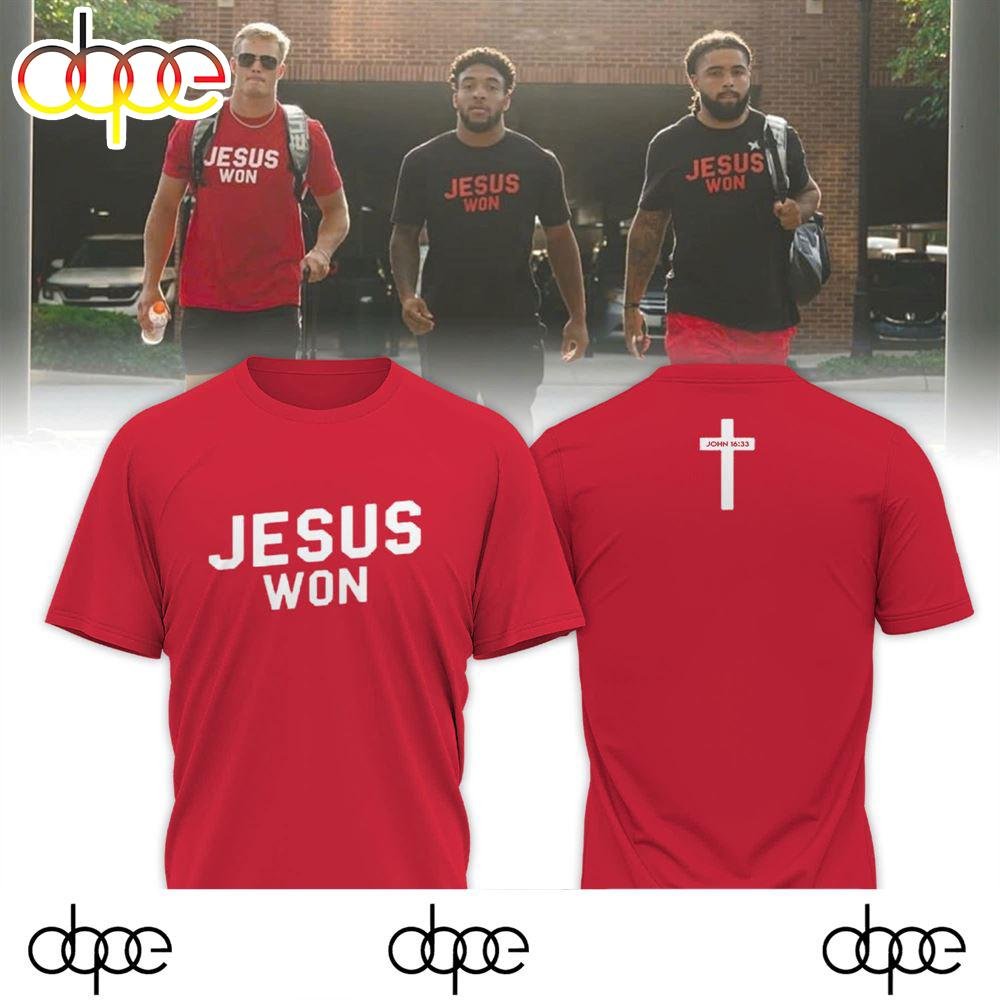 Musicdopestore's tweet photo. Ohio State Buckeyes Jesus Won New Shirt – Red
https://t.co/SlR3bMuZqM
#OhioStateBuckeyes  #JesusWon https://t.co/5Cjpf8Z91X