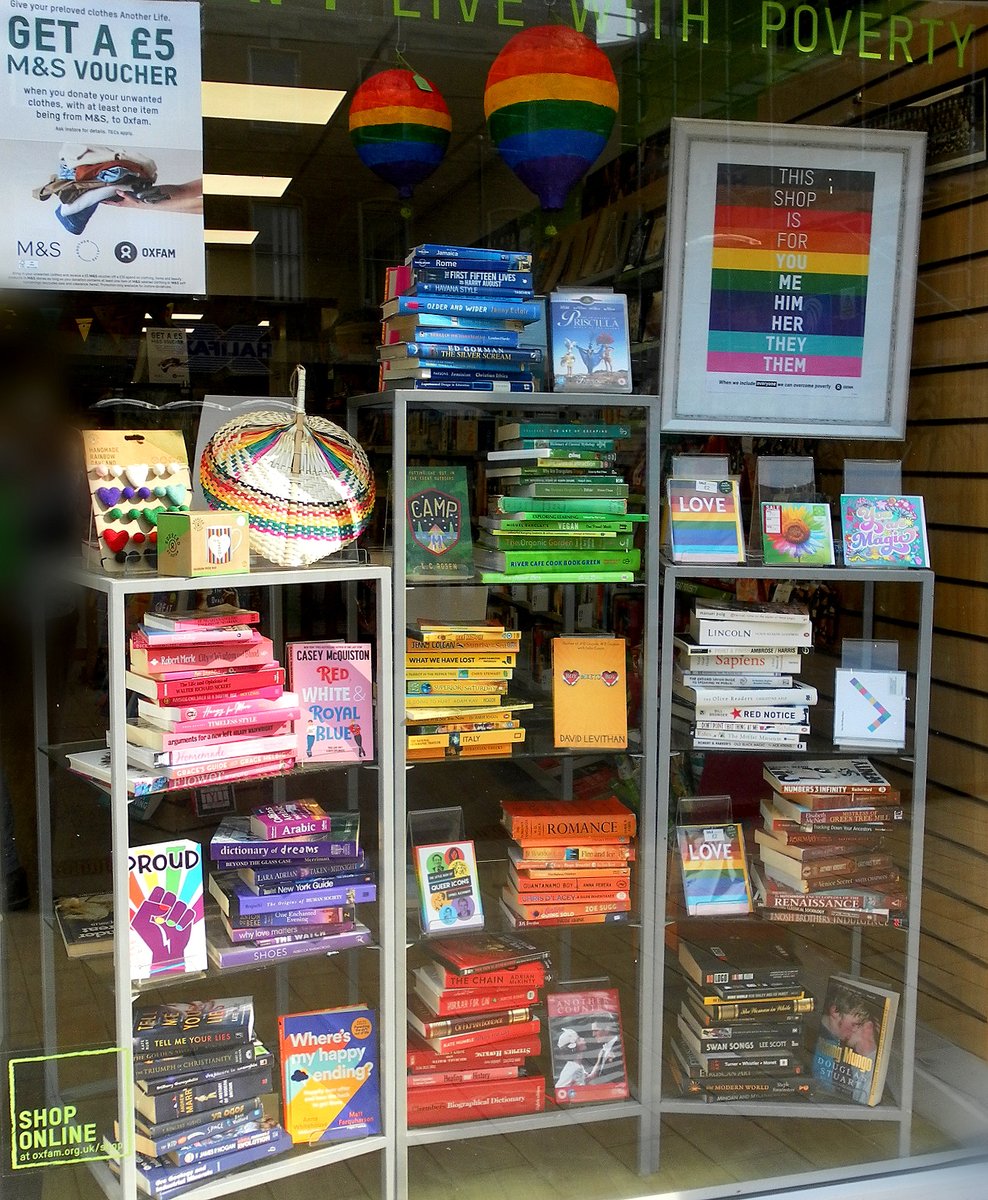 To mark <a href="/LincolnPrideUK/">Lincoln Pride UK</a> today we have a rainbow of books and other goodies, representing the rainbow of diversity we always welcome and value in our shop and in Oxfam. 

Find out more about Oxfam's work on LGBTQIA+ rights here: oxfam.org.uk/about-us/lgbtq…