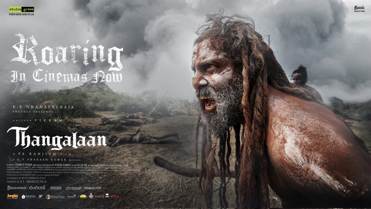 cinemapatti's tweet photo. #Thangalaan Roaring in Cinemas Now... Stills semaya eduthurukanga... https://t.co/j4dYMFmv5I