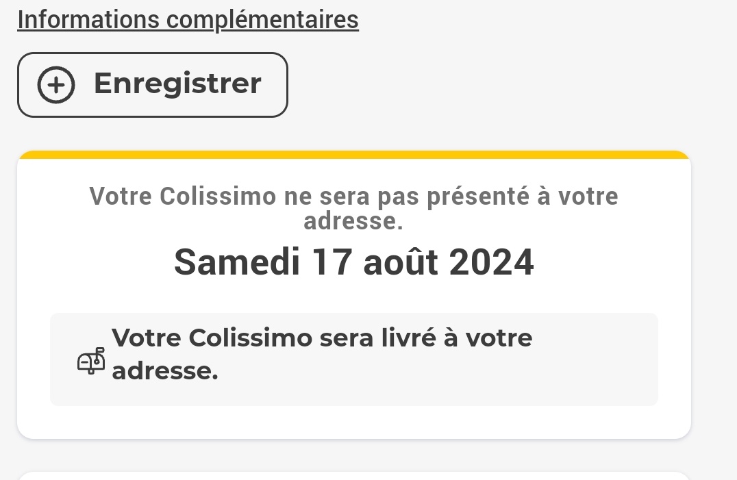 2 informations contradictoires en 1 notification.
Il ne sera pas livré malgré le payement de la livraison "a domicile" je vais devoir aller dans un relais... 
Qui rembourse les frais de livraison à domicile ? Parce qu'en relais c'est moitié moins chère! #colissimo #laposte