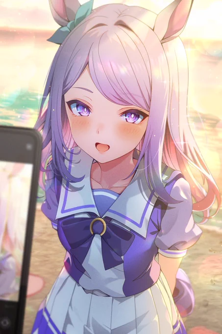 「トレーナーさん、折角なら綺麗に撮ってくださいまし…」 ※タップ推奨 #ウマ娘 #メジロマックイーン