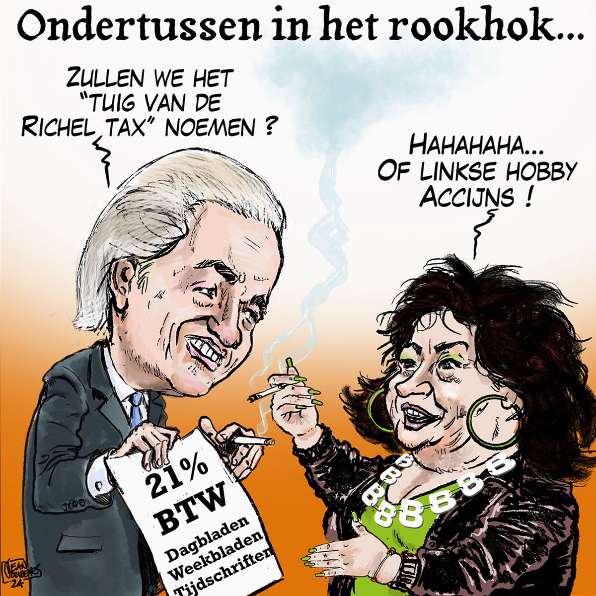 #Stripdebtw Vandaag een cartoon met een scherp randje van Jean Gouders. Ook een ondoordacht voorstel kan de vorm aannemen van een aanval op de vrije journalistiek. Deel de strip van de dag op stripdebtw.nl #geenhogerebtw
Strip de BTW–Weg met de btw-verhoging op nieuws!