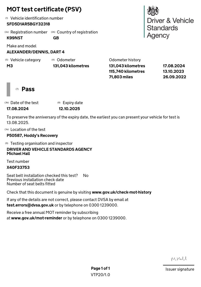 👷✅ IT’S A PASS ✅👷

You may have noticed one of our branded buses for service 599 has been missing from the route recently, and another one of our single deckers has been out instead.

It’s been undergoing preparation for MOT inspection, and we’re delighted it passed today!