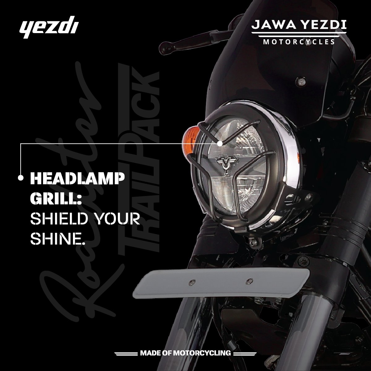 yezdiforever's tweet photo. No scratch, all shine. The Yezdi Roadster, now with a Trail Pack.
#YezdiForever #JawaYezdiMotorcycles #YezdiRoadster #RoadsterRetold #MadeofMotorcycling #RidingSeason #TrailPack https://t.co/ZCq8KtKxnR