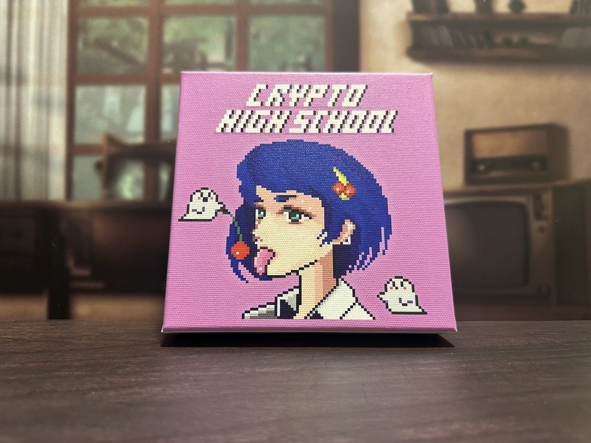 BonMasterNT's tweet photo. キャンバスプリント着弾!!!
めっちゃよき仕上がり🤩
(さすがに外注です)
#ピクパレ
#CRYPTOHIGHSCHOOL
#クリ高購買部 https://t.co/F6g5dhsdbU