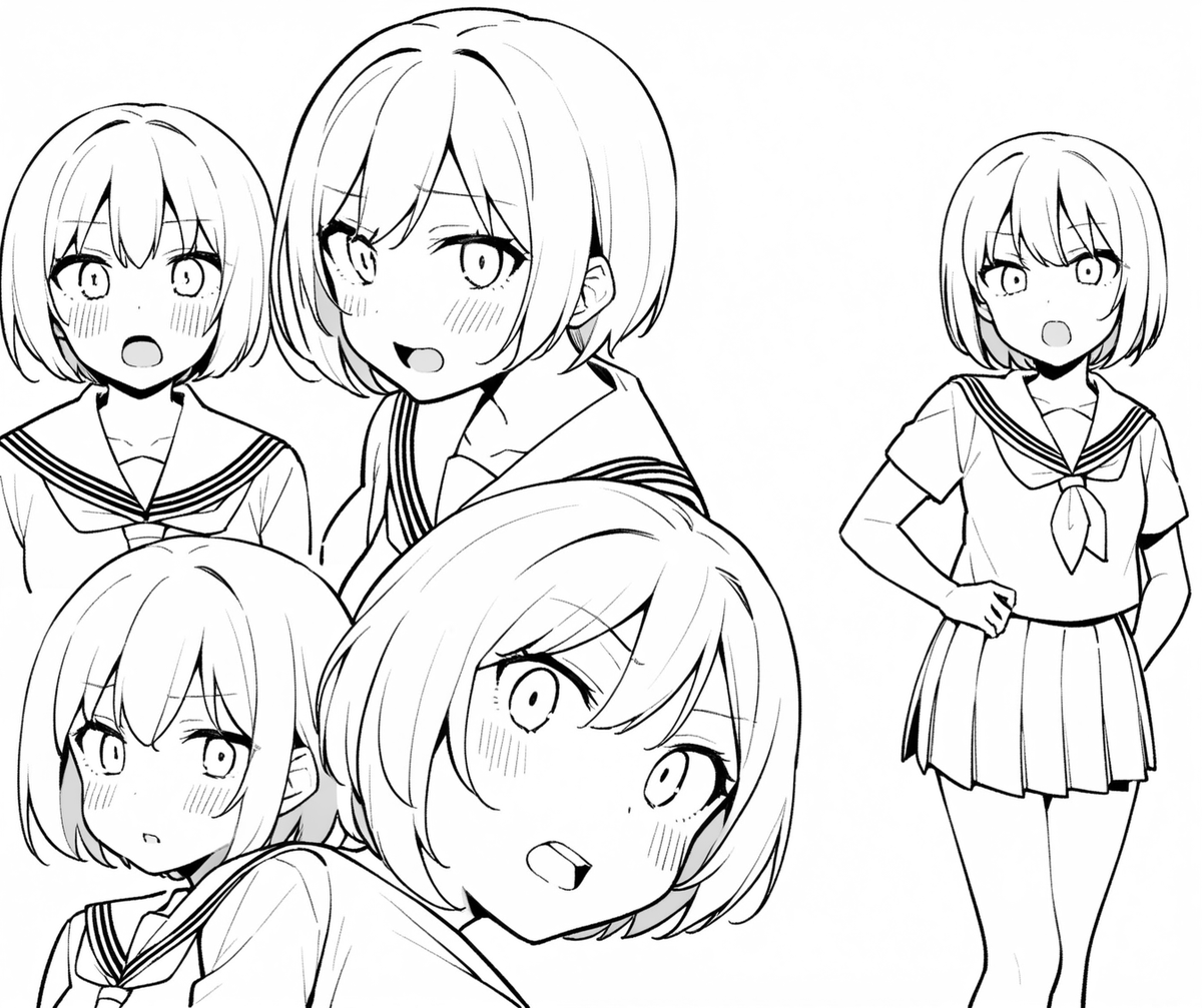 AI使った漫画描き方例。数コマくらいは一気にやった方が大分早い。
1:ざっと描く
2:とりあえず雑に変換
3:キャラデザに関わるところだけ雑に書いて変換
4:顔だけ描きこむ 