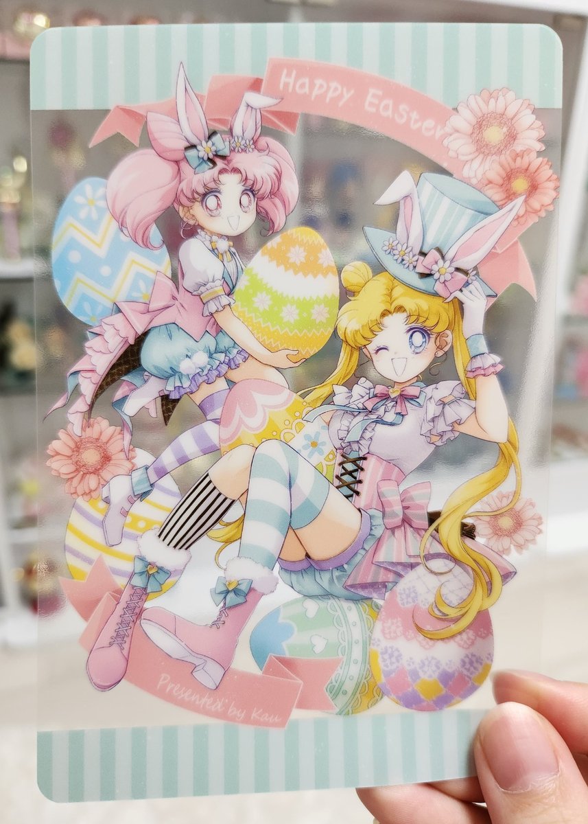ちびうさ ,月野うさぎ 「クリアポストカードも届きました親子セットとまもうさセット、それぞれ3枚ずつセット」|花雨(kau)＊*誤字魔のイラスト