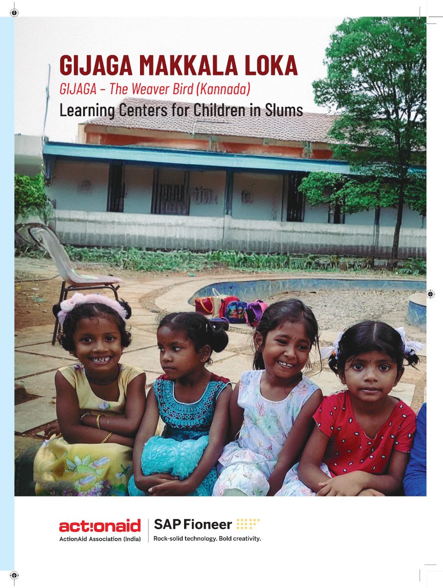 Today <a href="/ActionAidIndia/">ActionAid Association</a> , GOK rep. from #SWD #KSCPCR  &amp; Corp. partner released a report on success of GIJAGA MAKKALA LOKA, resource centre for children living in slums, #Bengaluru
 <a href="/CMofKarnataka/">CM of Karnataka</a>  we need such centres for younger generations living in marginalised communities.