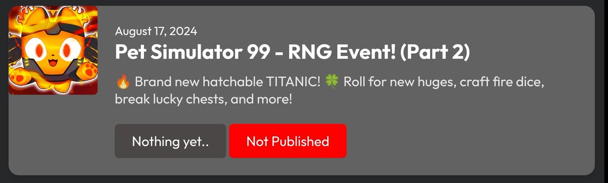 #PetSimulator99 Dev blog title and description!