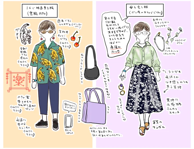 好き勝手と身繕いの服装テンション差 