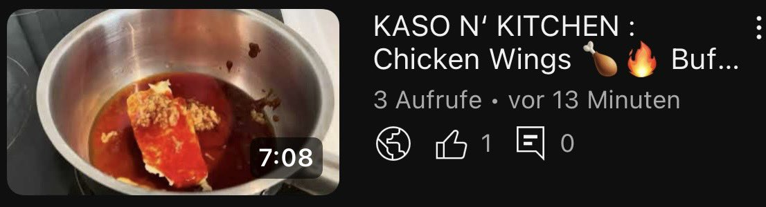 ytkaso_bln's tweet image. Das neue Video ist jetzt online 🥳. Ich habe Chicken Wings🍗🔥im Buffalo Style gemacht😋. Schaut mal vorbei und schreibt mir euer Feedback in die Kommentare. Hier geht’s zum Video:  
youtu.be/AIQLt2DaBlM?si… 

#ChickenWings #BuffaloStyle #BuffaloWings #HotWings #Kochen #YouTube