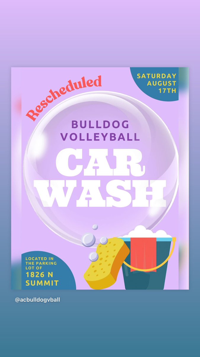 TODAY’S THE DAY!! Come support ACHS volleyball as they host their car wash at 1826 N Summit. We will be there from 10-1pm. See you there!!

P.S.- We can only accept cash for payment!