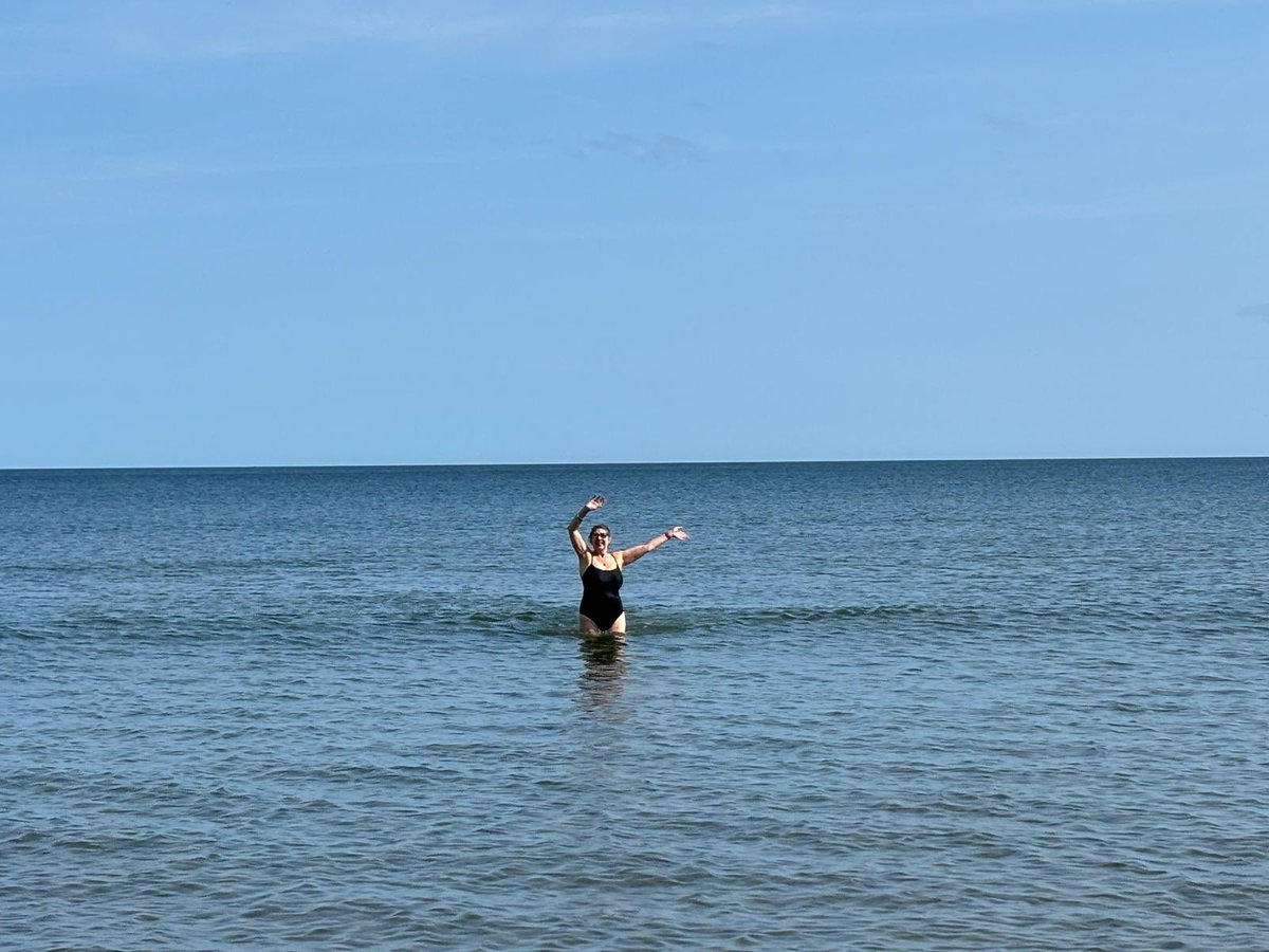 My happy place. I swam in this sea as a child and it’s still bracing. #Scarborough
