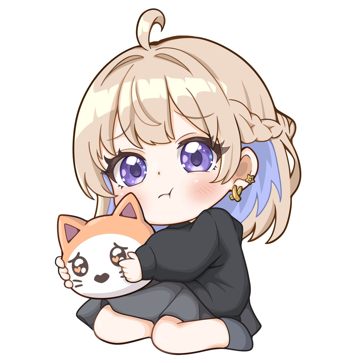 Chqlle's tweet image. 【commission】

猫ちゃんクッションを持った
SDキャラクター🐈

ご依頼ありがとうございました✨