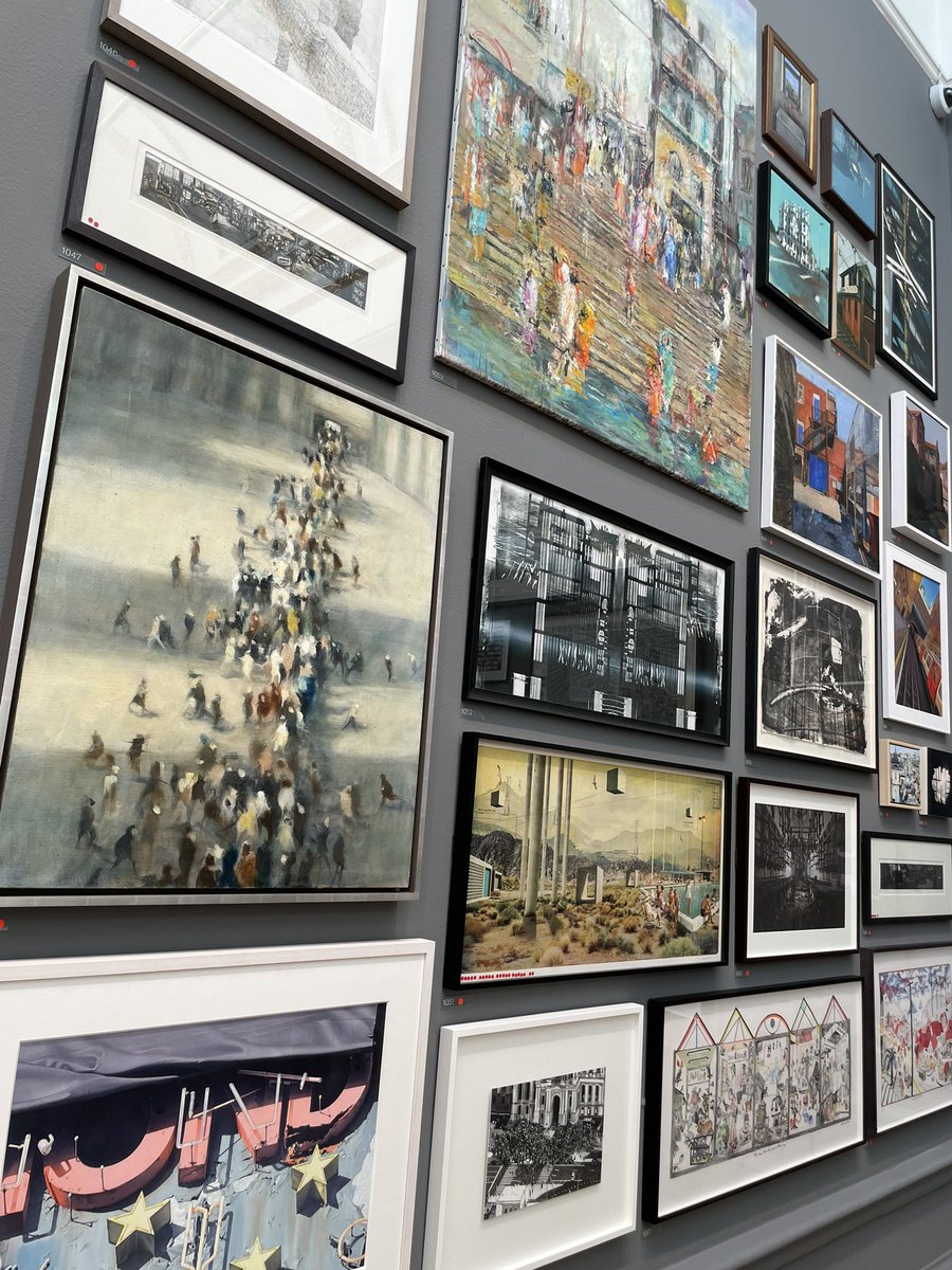 Morning at Royal Academy enjoying the #SummerExhibition - concerned Dave considering a purchase!