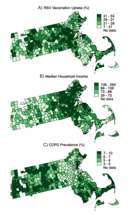 Adam Gaffney (@awgaffney) on Twitter photo Our new study just up in <a href="/JournalGIM/">JGIM Journal of General Internal Medicine</a> looks at RSV vaccine uptake in MA towns — finding *lower* uptake in communities with *higher* pulmonary risk (e.g. COPD prevalence), & higher uptake in wealthier towns. In other words, not going where it's needed
link.springer.com/article/10.100… Our new study just up in <a href="/JournalGIM/">JGIM Journal of General Internal Medicine</a> looks at RSV vaccine uptake in MA towns — finding *lower* uptake in communities with *higher* pulmonary risk (e.g. COPD prevalence), & higher uptake in wealthier towns. In other words, not going where it's needed
link.springer.com/article/10.100…