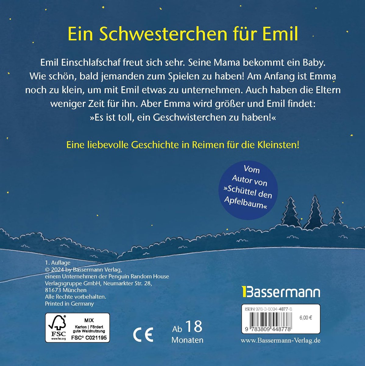 Buch-Neuigkeiten: In 10 Tagen erscheint der zweite Band von "Emil das kleine Einschlafschaf". Diesmal lernt Emil, nach anfänglicher Unsicherheit, wie schön es ist, wenn noch ein kleines Geschwisterchen in die Familie kommt. Ab 18 Monaten, hat 16 Pappseiten und kostet 6€ 🙂