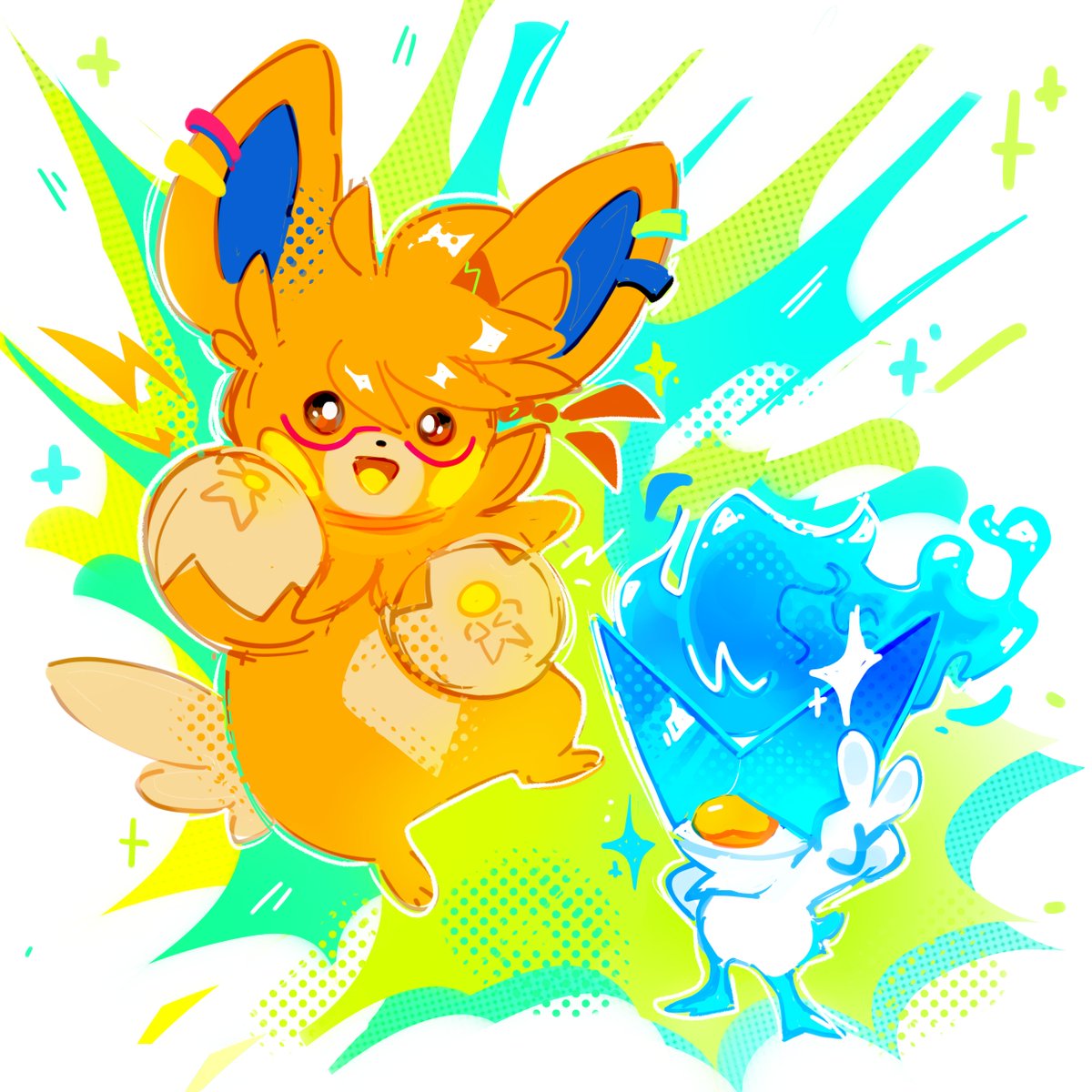 zubastyypersik's tweet photo. #Pokemon #Pawmot #Quaxly
Our with @breadstoat805 pokesonas https://t.co/4eIEVCHHwA