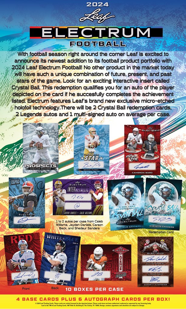 2024 Leaf Electrum Football coming soon!