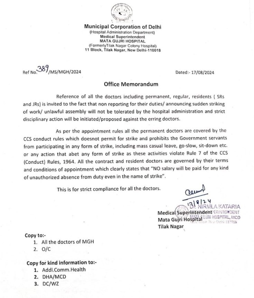 Ur_Dr_Ayush's tweet image. Can you believe? Dr Nirmala Katariya, a lady herself, is silencing my colleagues from protesting in support of #JusticeForMoumita
She&apos;s threatening them with termination.
Will you join us in this call for accountability?

#justiceformoumitadebnath 
#justiceformaumita #MedTwitter