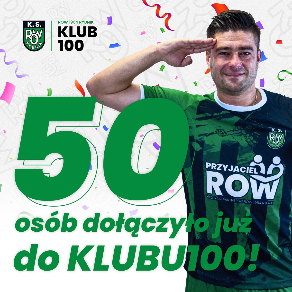 KLUB 100 LICZY JUŻ 50 OSÓB! DOŁĄCZ I TY! 💥

🎫 Karnet na sezon 2024/2025
🎁 Ekskluzywną kolekcję klubowych gadżetów
🎉 Szansę uczestnictwa w zamkniętych wydarzeniach i imprezach klubowych
💸 Rabaty i promocje, w tym na koszulki meczowe, ale nie tylko!

🔗 row1964rybnik.com/klub-100