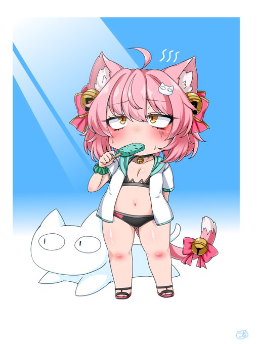 夏だからいくら水着を描いてもいいとされている
#まんまーと 