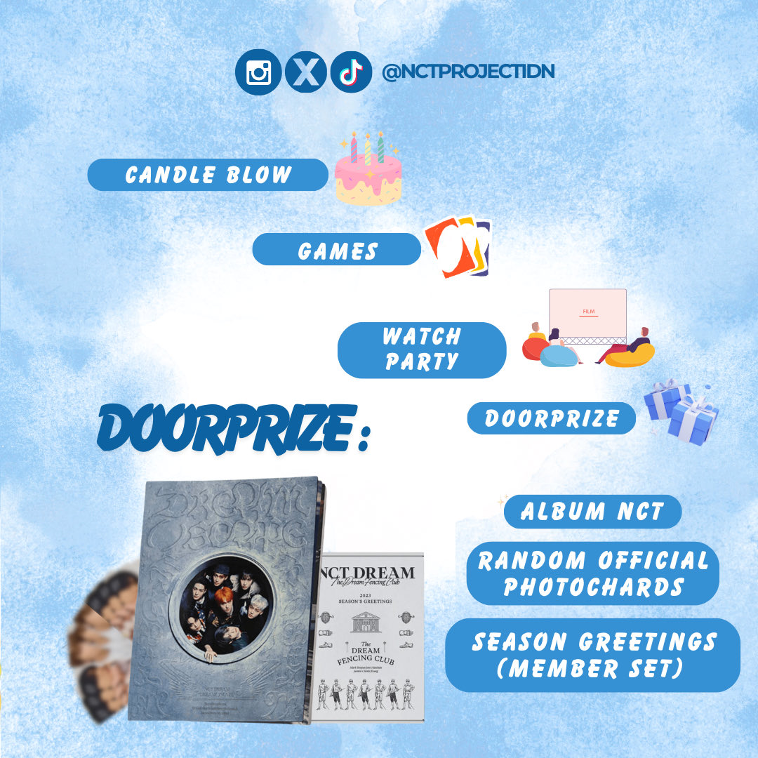 nctprojectidn's tweet photo. 𝐍𝐂𝐓 𝐃𝐑𝐄𝐀𝐌
-𝟖 𝐓𝐨 𝐈𝐧𝐟𝐢𝐧𝐢𝐭𝐲-

📆 25 August 2024
📍Holy’s Brew, Pd Indah
🎫 Presale HTM IDR 65k
🍱 Include LUNCH

☁️PRESALE START NOW
☁️Limited Slot only
☁️GenSale Start Sunday, 18 August 2024

#NCTDream #엔시티 #NCTDream8ToInfinity #nctzenindonesia #nctprojectidn https://t.co/n3yyQhayob