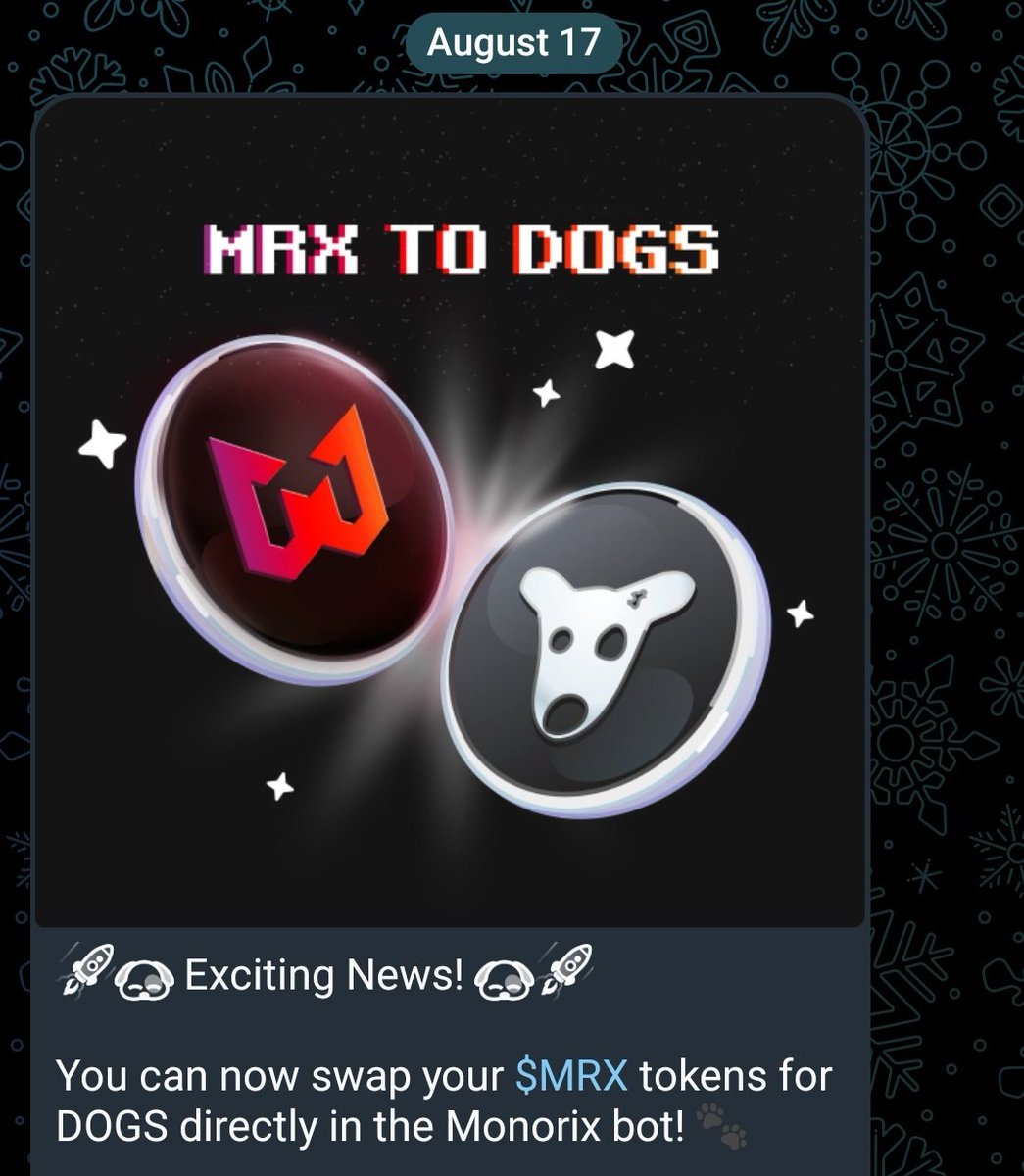 connectwithtola's tweet photo. Monorix, now going by @xcatrunner, is still actively promoting their scam on Telegram. They're falsely claiming a partnership with $DOGS.

According to their claims, if I swap my Monorix allocation for $DOGS, I would receive 406,060,016 $DOGS. 

This amount is over 17 times the $DOGS allocation given to the top $DOGS airdrop beneficiary (elkanadi) 

If $DOGS were to list at $0.003, my Monorix allocation would supposedly be worth over $1.2M, which is highly unrealistic for a project with only $20,000 in trading volume on BingX, which is now suspended.

E bami ki gbe ole!!!