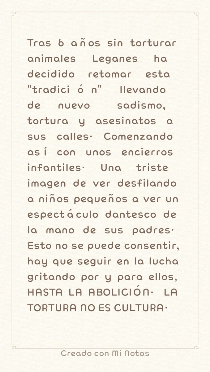Tras 6 años sin torturar animales Leganes ha decidido retomar esta "tradición" llevando de nuevo  sadismo, tortura y asesinatos a sus calles. Comenzando con  encierros infantiles. Triste imagen ver desfilando a niños a ver un espectáculo dantesco.  <a href="/AytoLeganes/">Ayuntamiento de Leganés</a> 
#StopTortura