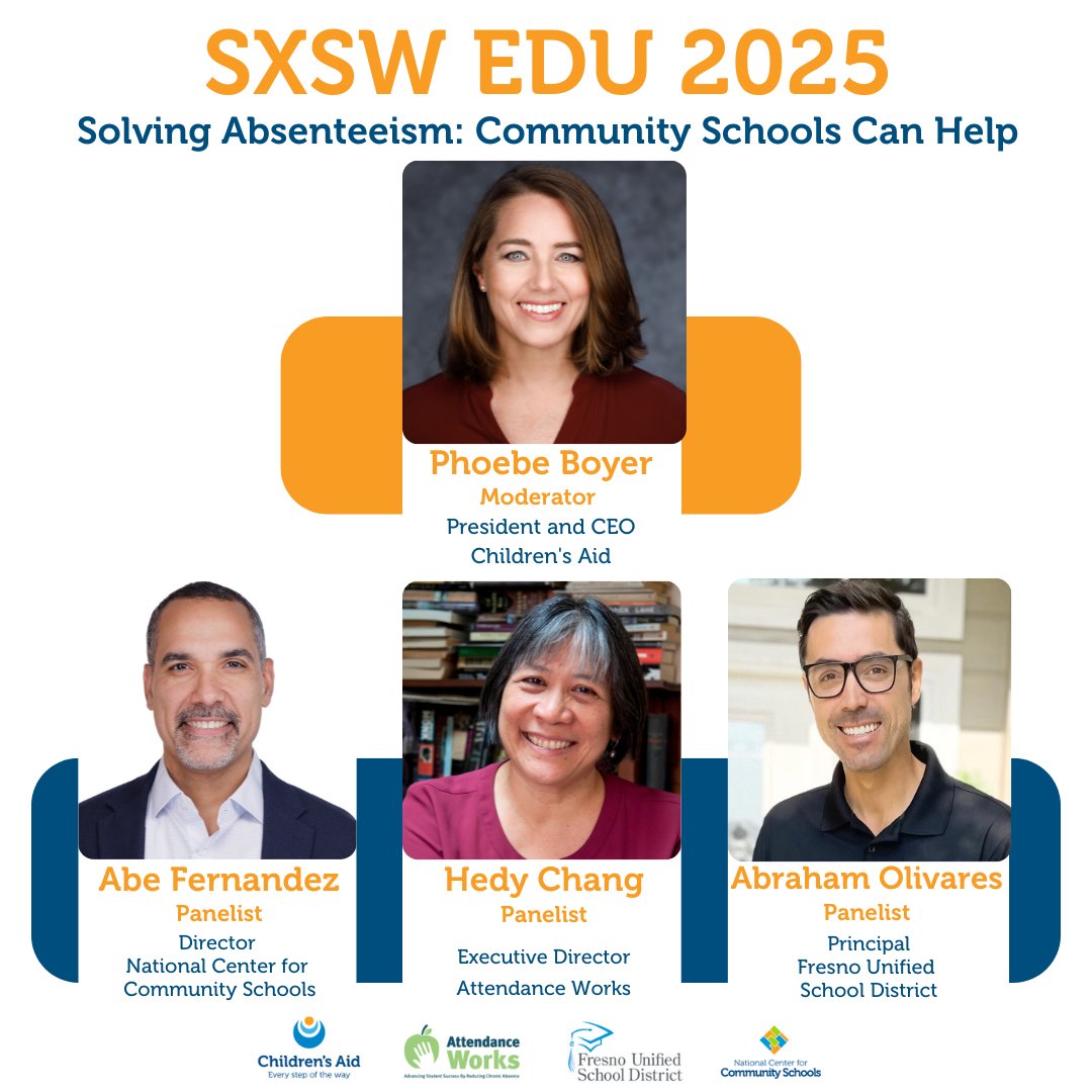 Proud to be part of proposed <a href="/SXSWEDU/">SXSW EDU</a> panel with @PhoebeBoyer, CEO and President of <a href="/ChildrensAidNYC/">Children's Aid</a>; Hedy Chang, Executive Director <a href="/attendanceworks/">Attendance Works</a>; Abraham Olivares, Principal @Fresnounified. Vote for us here: canyc.info/SXSWVote before August 18!