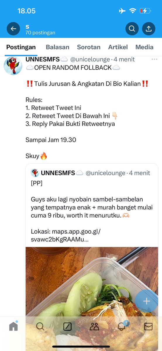 nrshifar's tweet photo. @unicelounge follback dong minn https://t.co/Kzm0S12p4J