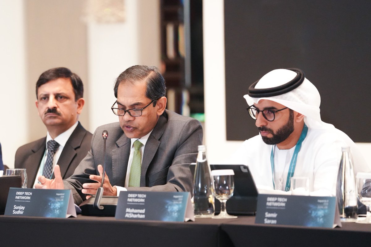 orfonline's tweet image. We are off to a strong start to the first convening of the #DeepTechNetwork!
The inaugural session saw the attendance of H.E. Omran Sharaf, Assistant Minister of Foreign Affairs and International Cooperation for Advanced Science and Technology, United Arab Emirates; Pradeep…
