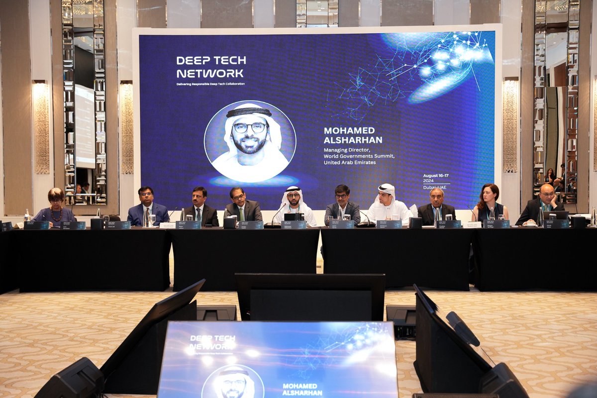 orfonline's tweet image. We are off to a strong start to the first convening of the #DeepTechNetwork!
The inaugural session saw the attendance of H.E. Omran Sharaf, Assistant Minister of Foreign Affairs and International Cooperation for Advanced Science and Technology, United Arab Emirates; Pradeep…