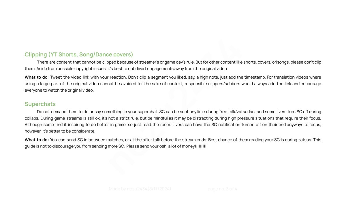 nezu2434's tweet image. Excuse me for reuploading, the original post was deleted. Please read if you have time🙇‍♀️

JP VTuber Fan Etiquette Guidelines for Overseas Fans