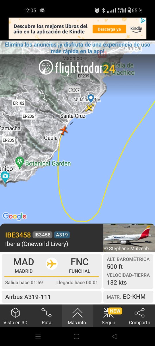 raquelafu's tweet photo. El vuelo de Madrid Funchal de hoy de @Iberia aterriza y despegará con la gente que tenía ese vuelo de vuelta.Nosotros bloqueados aquí desde ayer no nos ponen un avión de vuelta como hicieron el día anterior por el "viento" y los aviones aquí son constantes. Explicaciones @Iberia https://t.co/1gzoBjrnBf