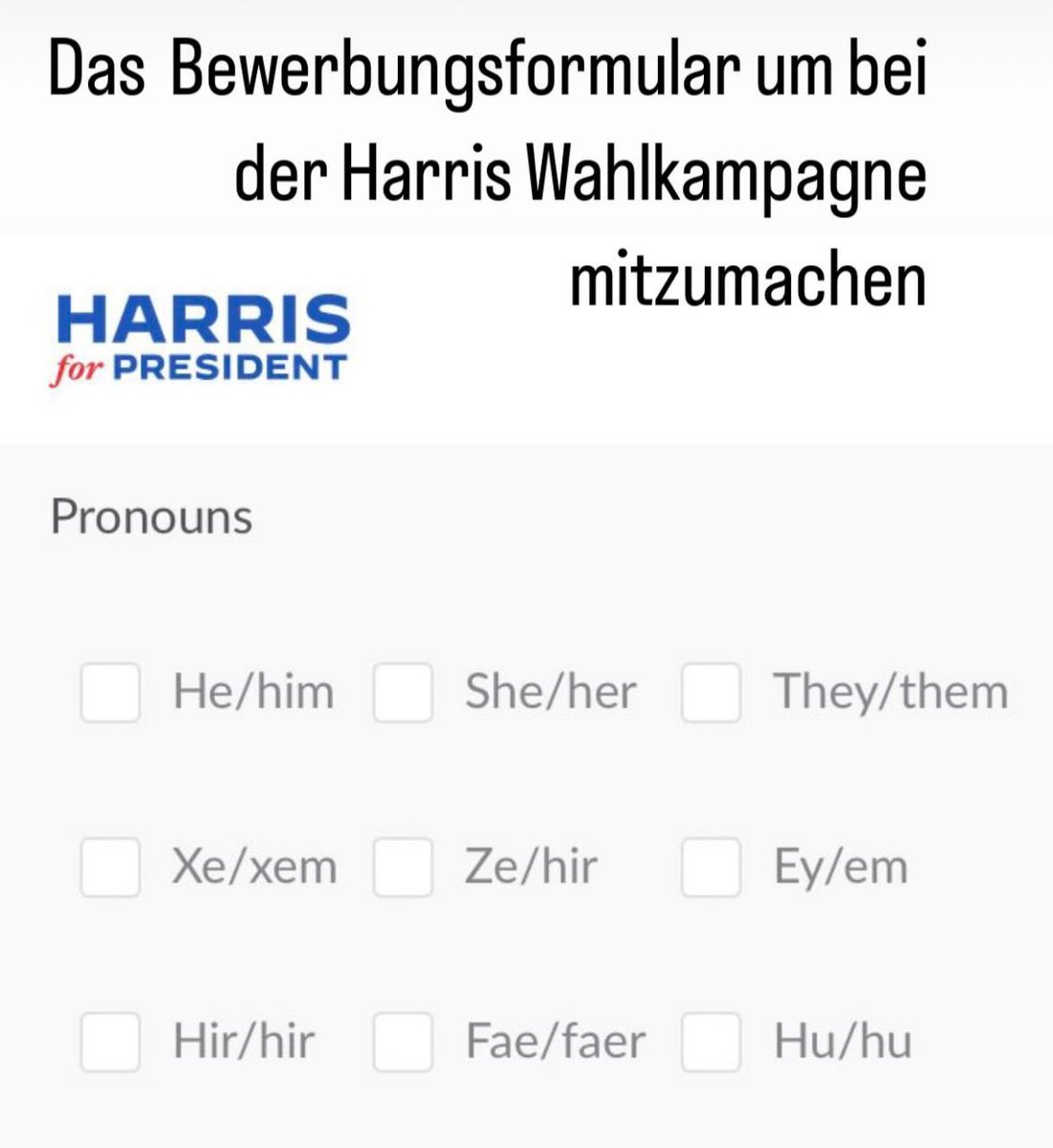 🦉 sind gern gesehen im #Harris Wahlkampfteam.