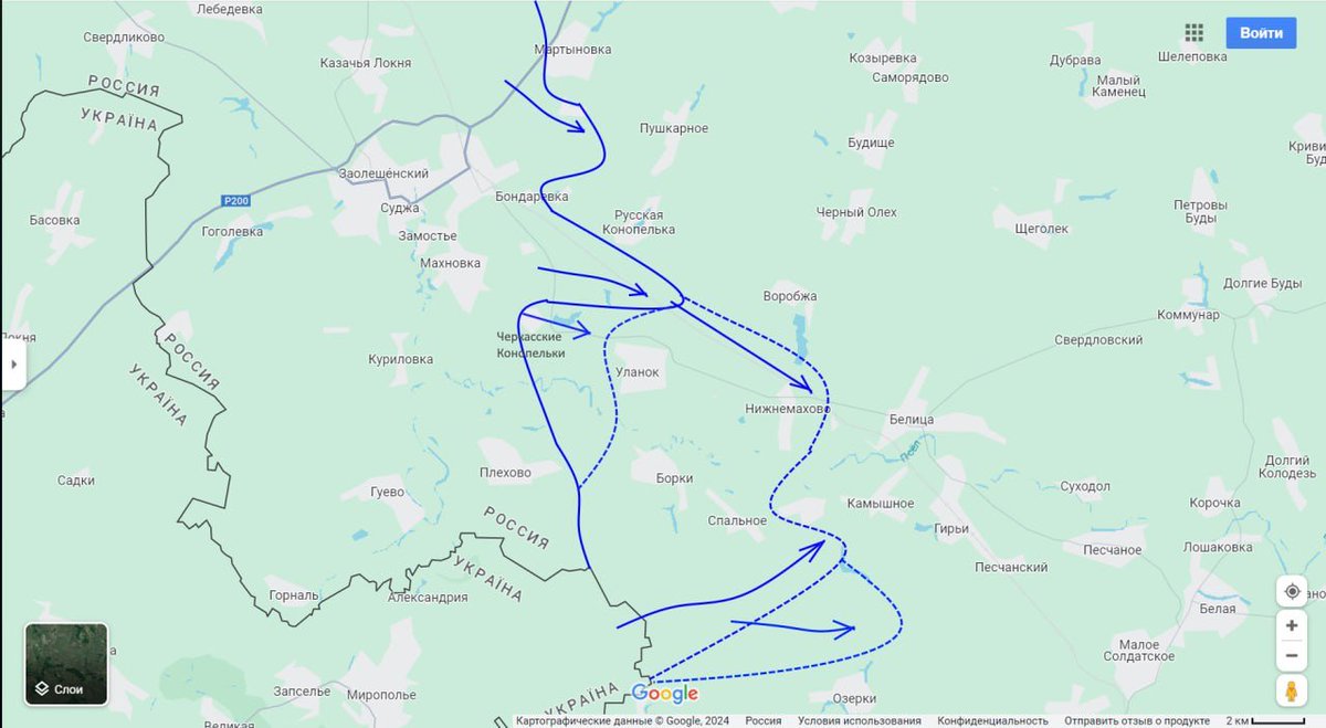 UKikaski's tweet image. Situation in #Kursk south of #Sudzha as of 1000 UTC on 17/08/2024

Map (image 1): Russian Mil-analyst Yuri Podolyaka

The AFU continues to expand is presence south of the #Psel River in the directions #Belitsa and #Giri withthe intention of controlling or destroying the strategic…