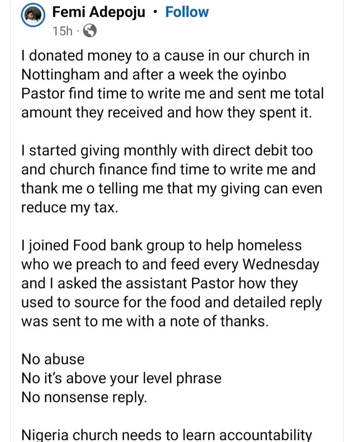 BoxNaijaTv's tweet photo. Nigerian man reveals experience in UK church that makes him doubt he will ever attend an African church again.
Tags: Malta Opay Abuja Dangote
Shettima Asherkine Yahoo #RefuelBackAt1k https://t.co/V3x58HMIz6