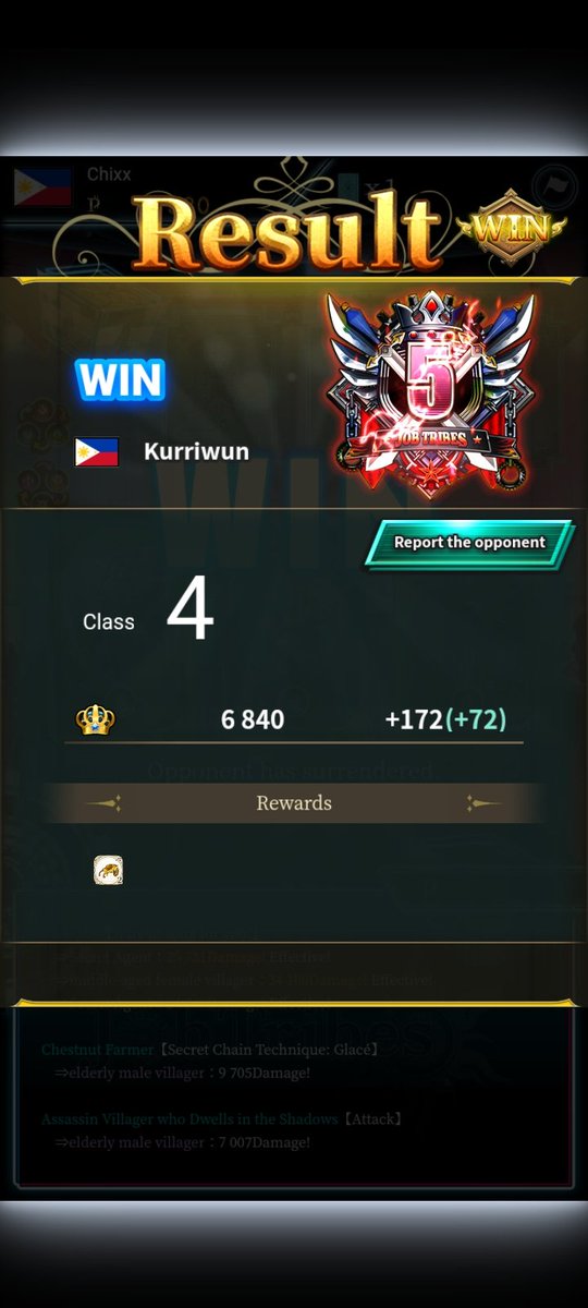 Kurriwin's tweet photo. Fortunately, I did not sell my other rare NFTs and instead tried my luck on this PVP, and I successfully attained class 5 for the very first time.
🥳

#jobtribes https://t.co/SY8hDVnOnk